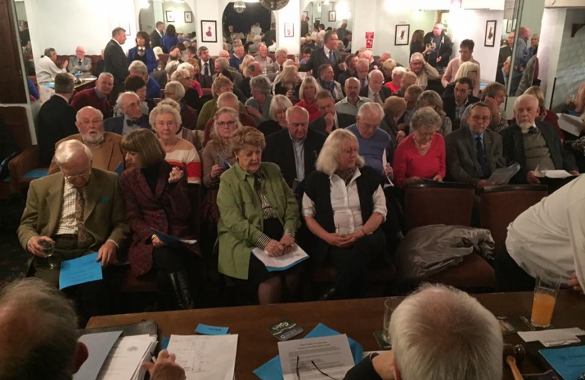 Packed room tonight full of supporters from Torbay.