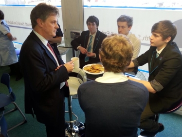 Lord Hill Chats To Students During His Visit